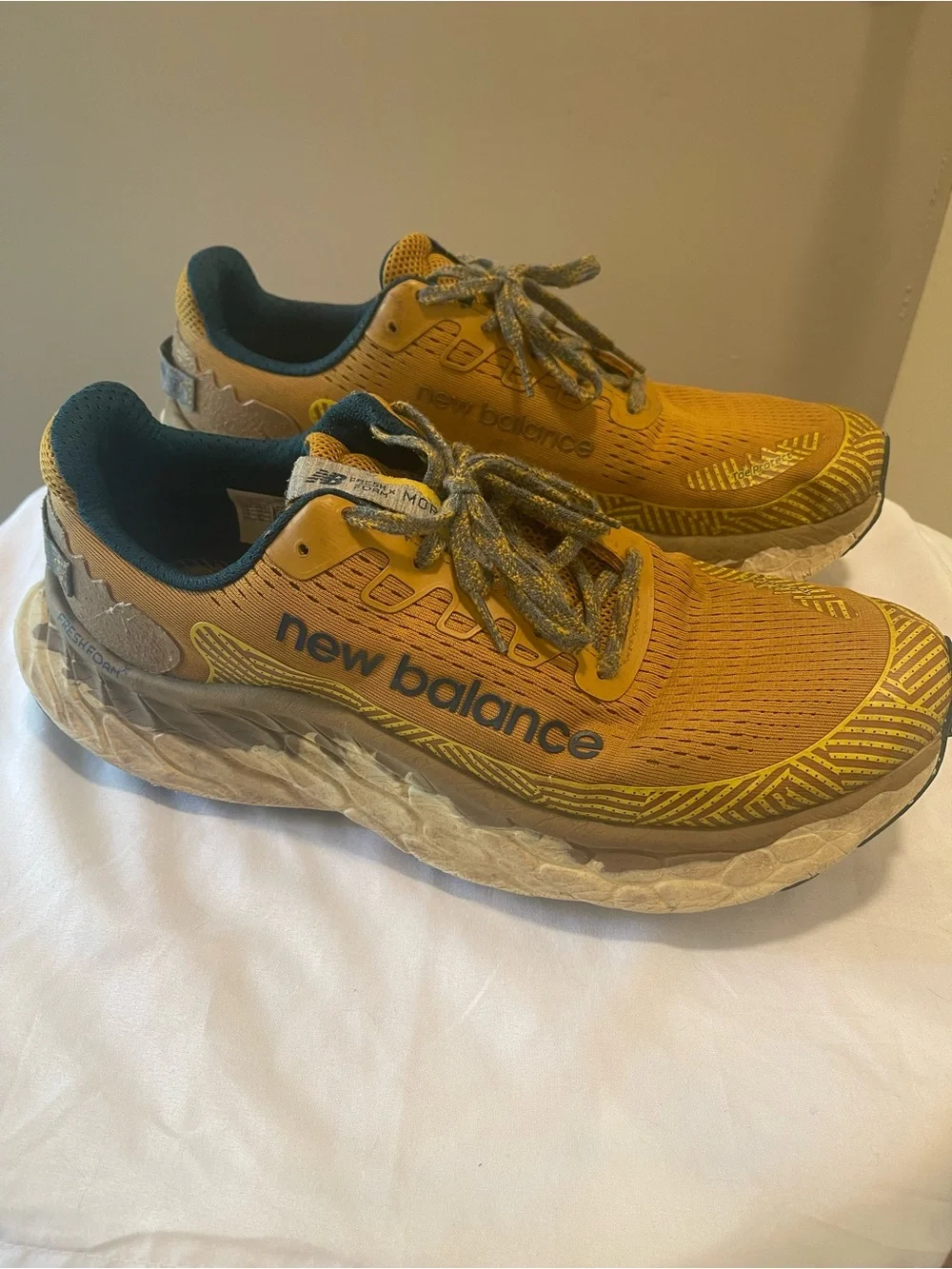 New Balance Men's fresh foam x more trail v-3 in butterscotch color Shoes -